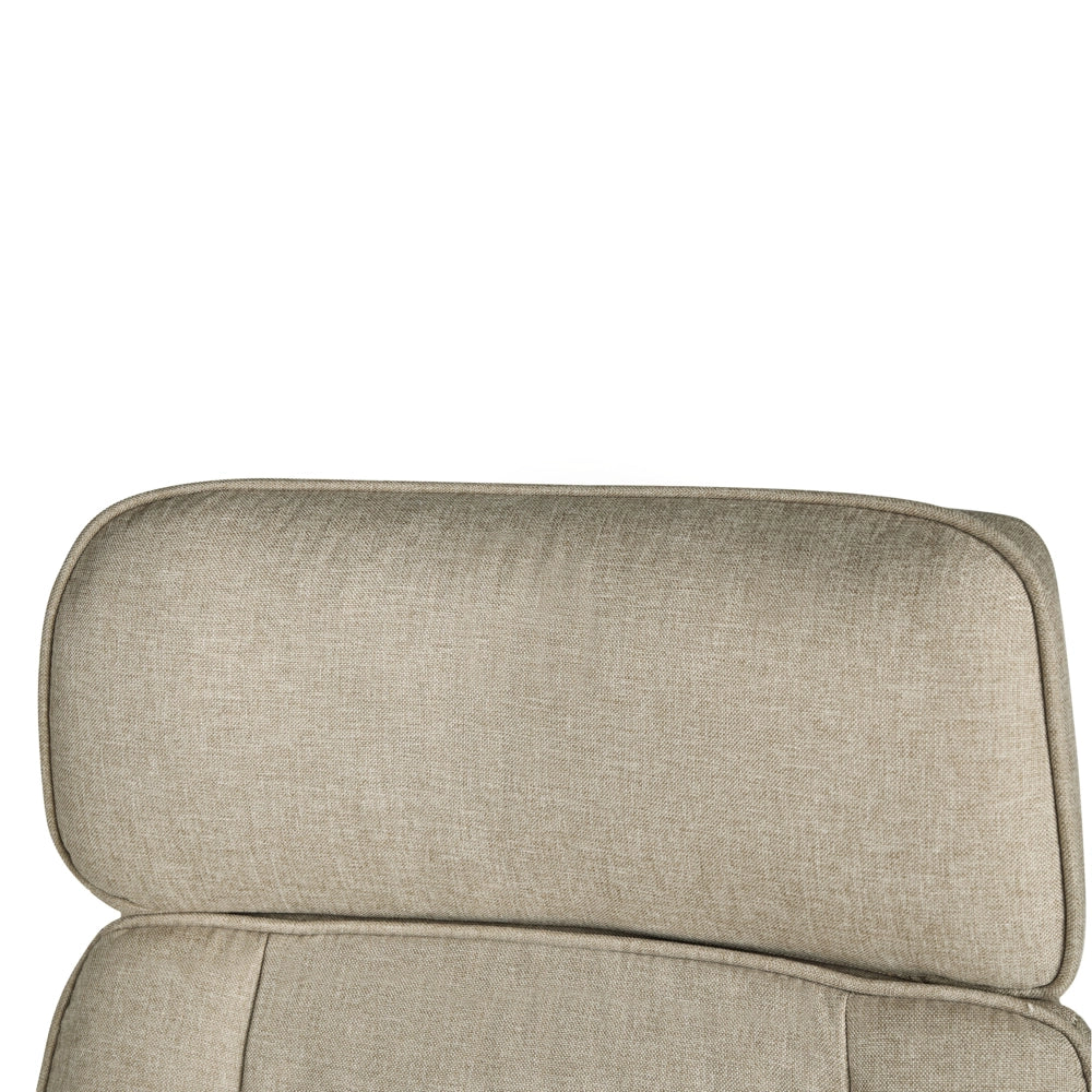 Sedia ufficio in materiale sintetico beige struttura in metallo schienale regolabile e girevole ufficio