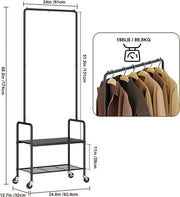 Armadio aperto, stendibiancheria, stendipantaloni, guardaroba 32D x 62,4W x 174H centimetri