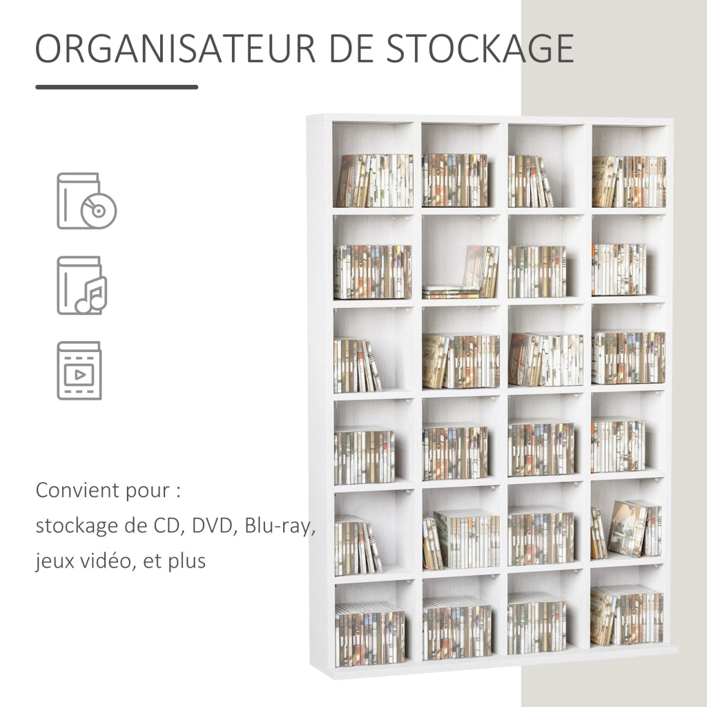 Libreria in legno con ripiani regolabili ¨C zephmum ¨C 89x130,5 cm, bianco