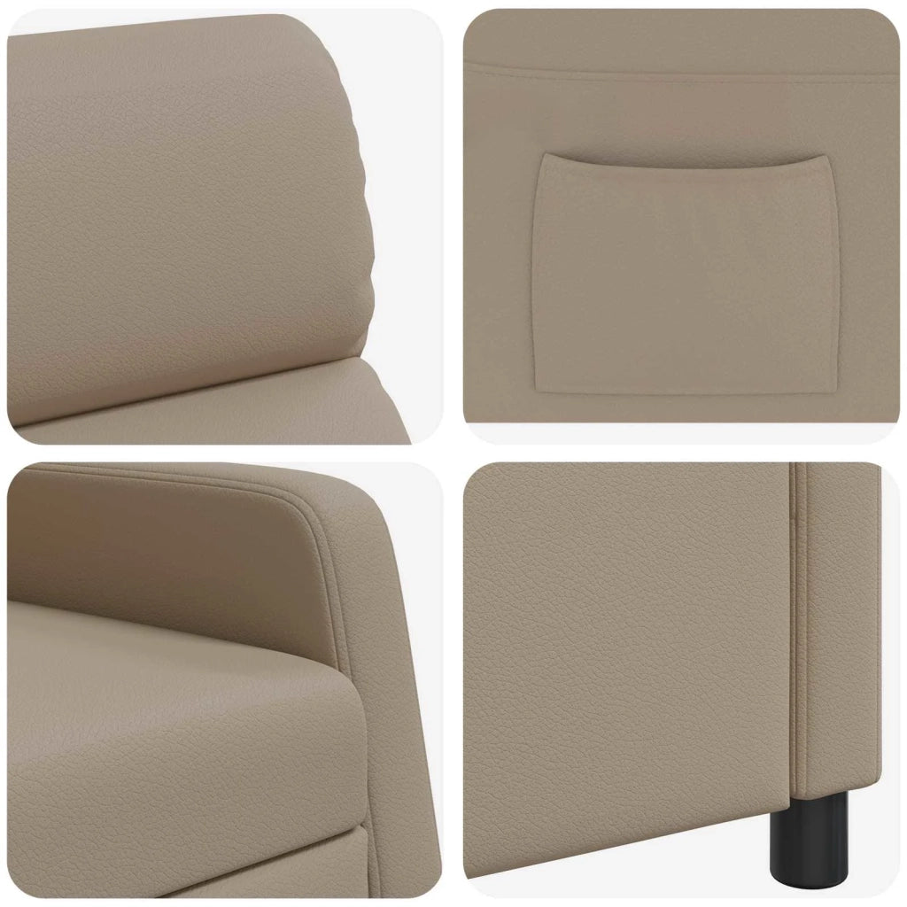 Divano Sedia-Poltrona reclinabile Cappuccino Similpelle 620874