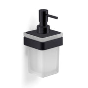 Dosasapone con erogatore da muro in ottone e Cromall A881 Gedy serie SAMOA Nero Matt