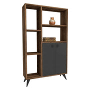 Biblioteca Taggia, Libreria 5 Ripiani, 80x25x136h cm Marrone Noce