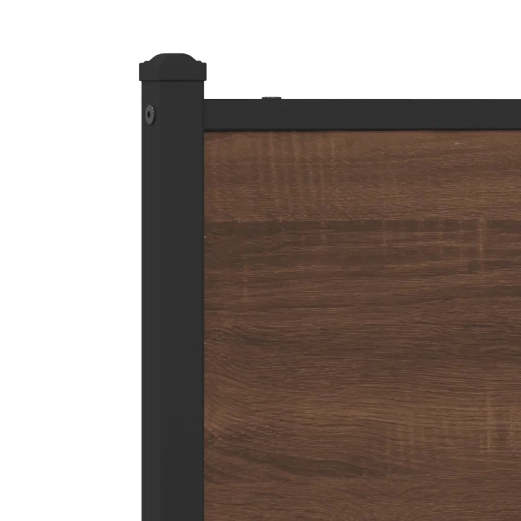 Giroletto senza Materasso in Metallo Rovere Marrone 100x200 cm