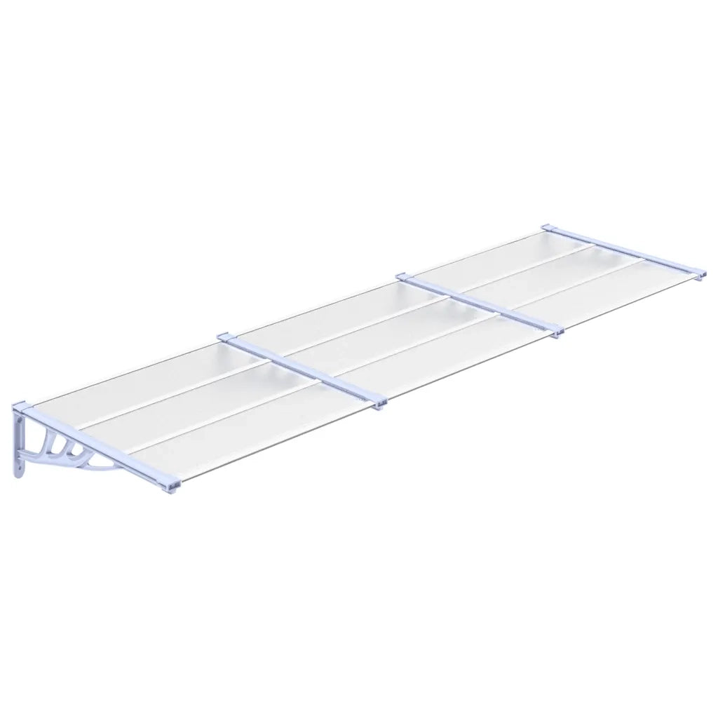 Tettoia per Porta Grigio e Trasparente 297,5x90cm Policarbonato CFW8963317
