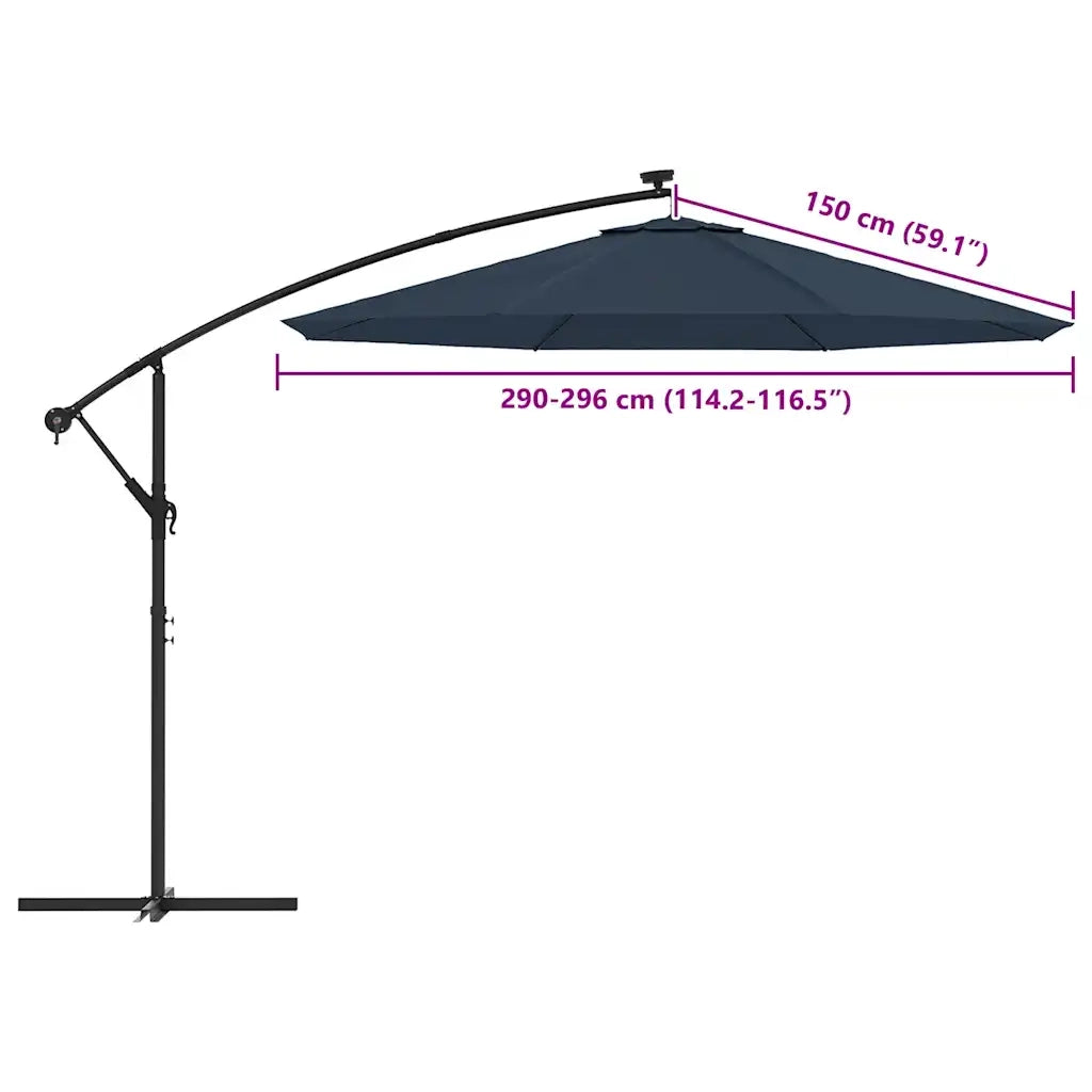 Telo di Ricambio per Ombrellone a Sbalzo Blu 300 cm CFW9294788