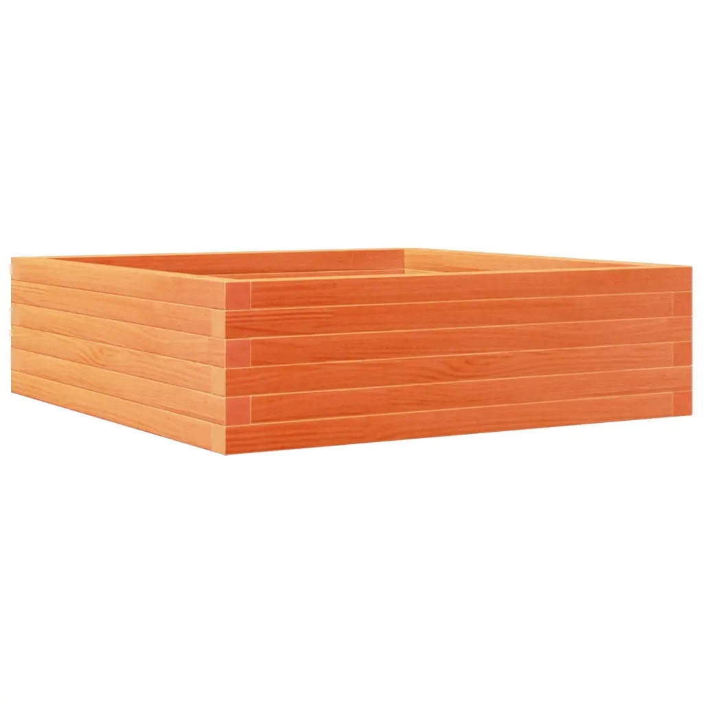 Fioriera Giardino Marrone Cera 80x80x23 cm Legno Massello Pino 847200