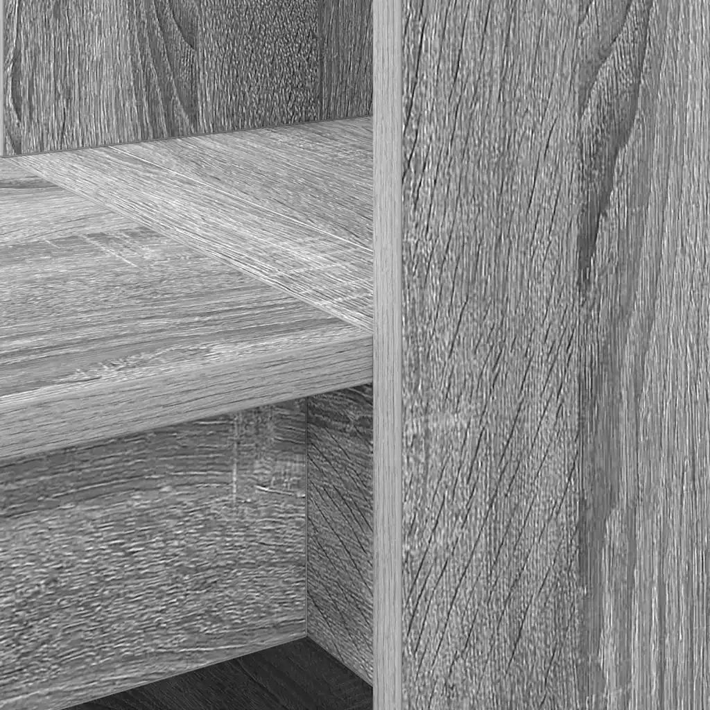 Scrivania | Tavolo da Ufficio Grigio Sonoma 122 x 67 x 145 cm Legno multistrato