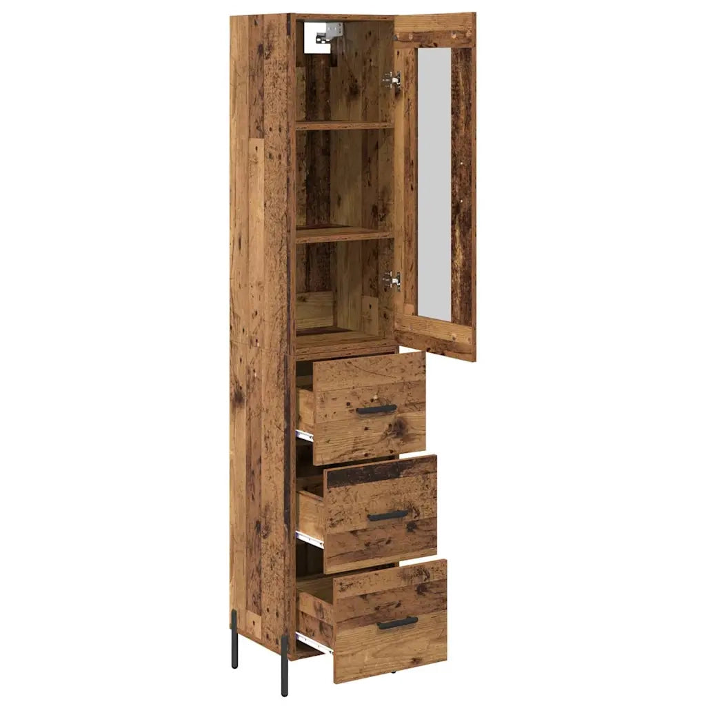 Credenza-Buffet-Armadio da cucina Legno vecchio 34,5 x 34 x 180 cm Legno multistrato 559144