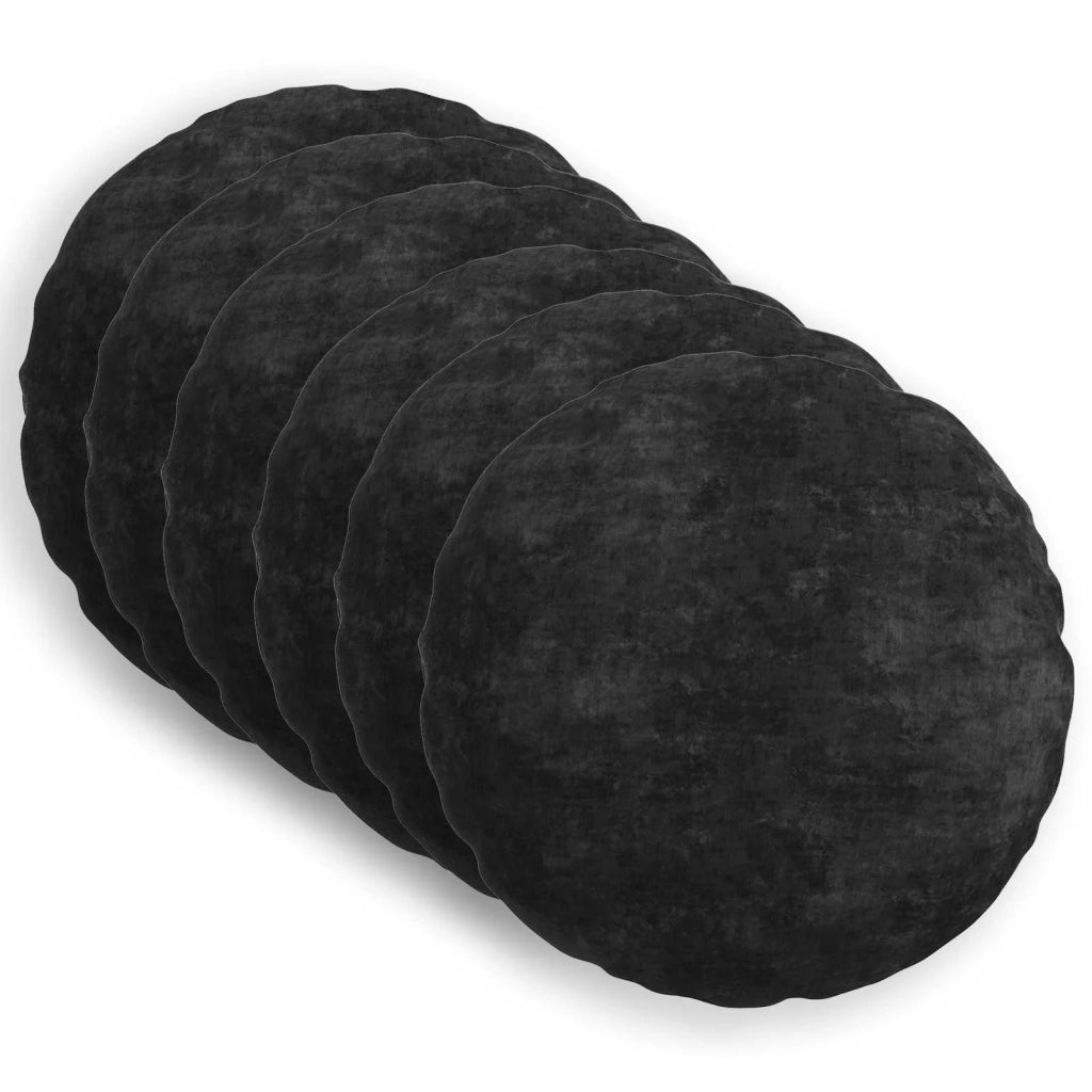 Federa 6 pz HEERLEN Antracite Ø 60 cm Tessuto Chenille 922954