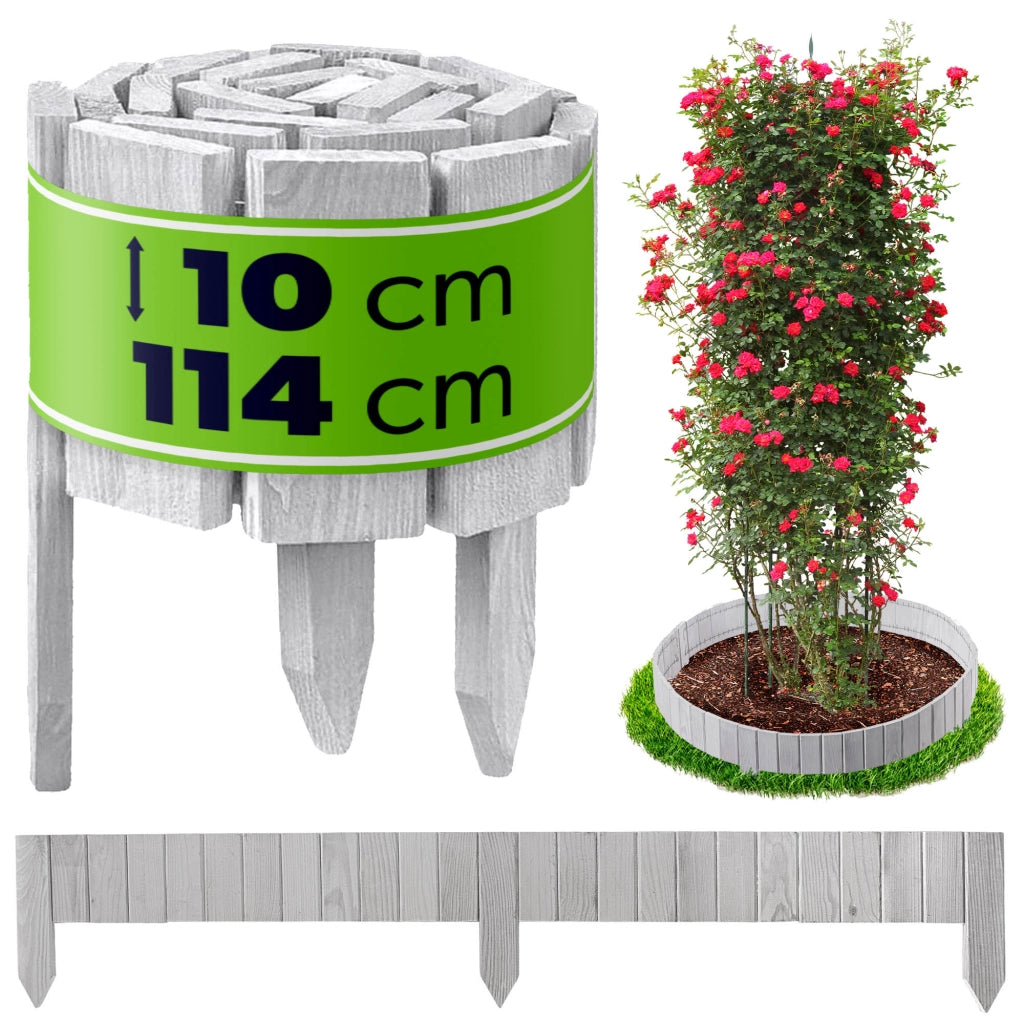 Recinzione da giardino in legno KADAX Palisade, infissa nel terreno, colore bianco, 10x114 cm.