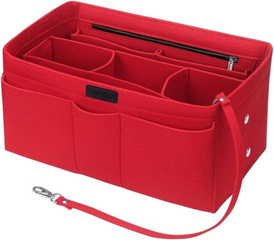 Organizzatore per borse da donna, cartellino per borse, organizzatore per borse da viaggio, rosso