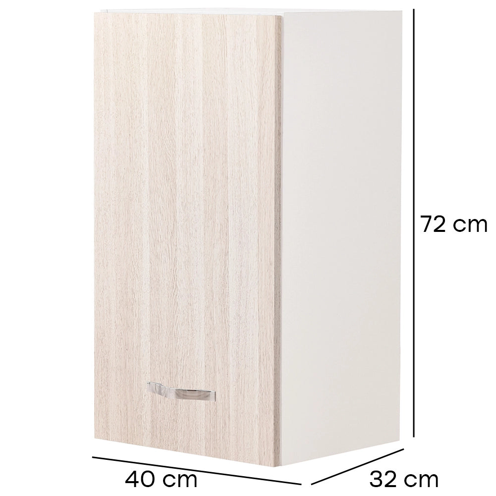 Pensile da Cucina Armadio Sospeso da Parete in Legno Design Minimal Colore Olmo