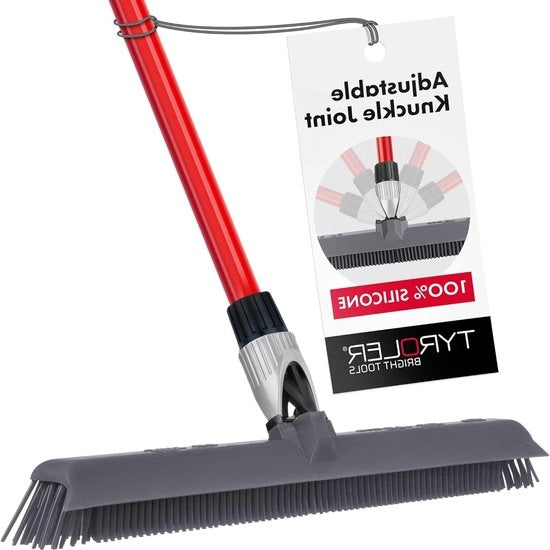 Aspirapolvere 40cm con Aspiratore a Veloce Azione - Manico Lungo in Silicone - Per Tappeti e Pavimenti - Resistente all'Acqua e Lavabile