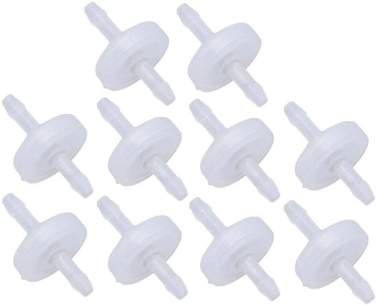 Terugslagklep in PP plastica - Ozone resistente - 10 pezzi - Prevenzione di ritorno - Per acquario/industria alimentare/industria chimica - Alta resistenza a temperature - Valvola di controllo