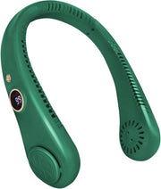 Mini ventilatore portatile 5 velocità ventilatore per collo per donne e uomini - ideale per casa, ufficio, sport e viaggi (verde)