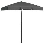 Ombrellone da Spiaggia-Ombrellone da mare Antracite 180x120 cm