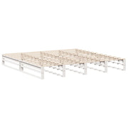 Letto matrimoniale | Letto per adulti | Letto senza Materasso Bianco 180x200 cm Legno Massello di Pino