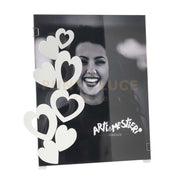 Portafoto di design "Cuori" grande Bianco