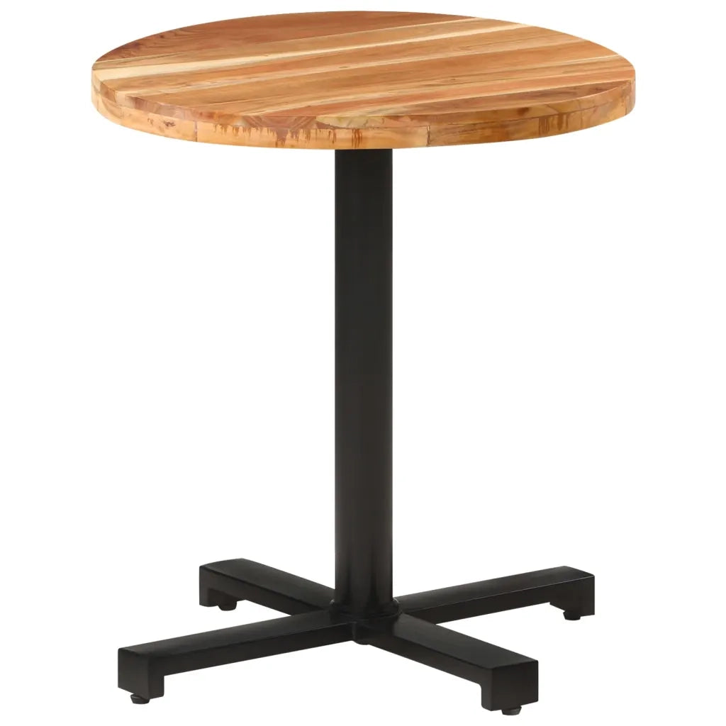 Tavolo da Bistrot Rotondo Ã˜70x75 cm Legno Massello di Acacia