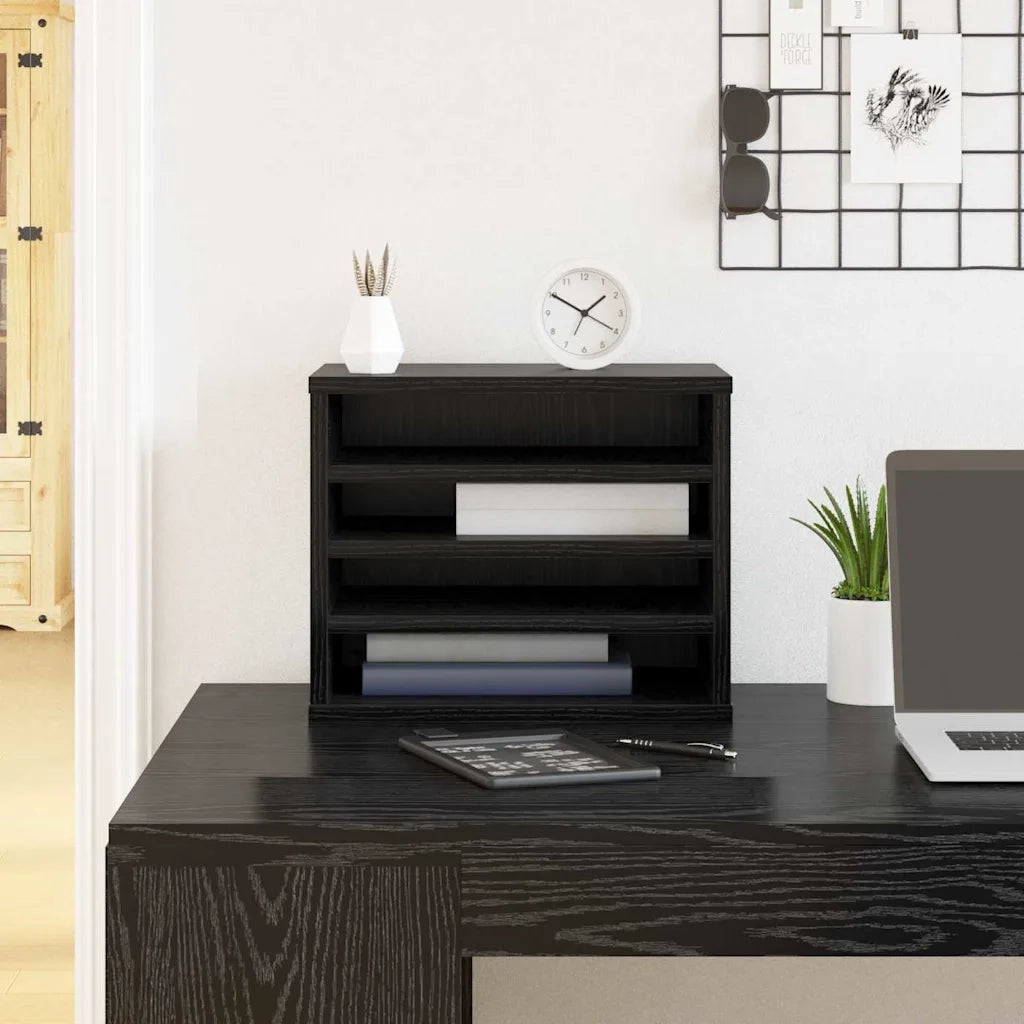 Organizzatore da scrivania Rovere Nero 36 x 26 x 29,5 cm 869203