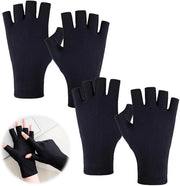 Manopole per unghie UV con protezione UPF50+ - 2 pezzi - senza dita - professionali - per lampada per unghie - materiale comodo e estensibile