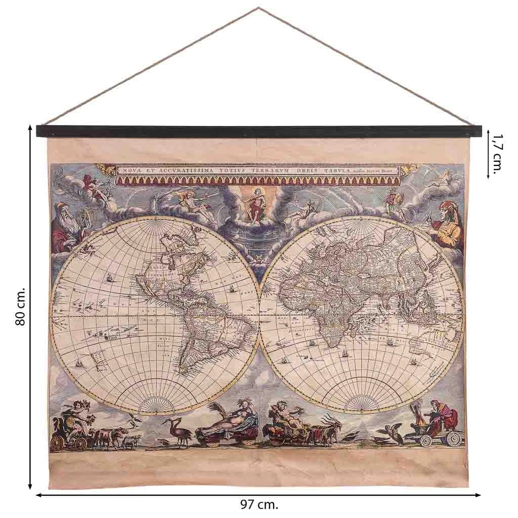 Tela pergamena tessuto stampato 97x80x1,7h cm