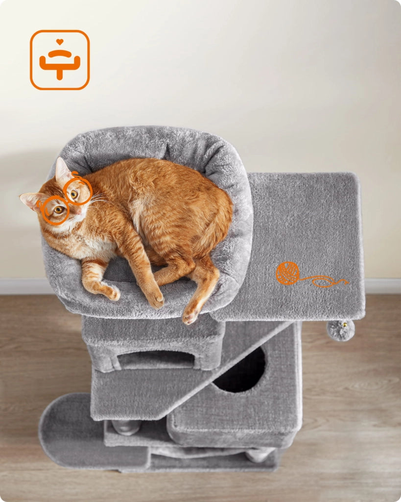 Tiragraffi Valora in tessuto di peluche grigio chiaro x4
