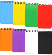 Set di 8 Quaderni A7 Colorati con Linee Orizzontali, Ideali per Lavoro, Scuola e Ufficio, 25 Pagina per Quaderno