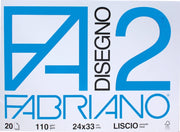 FABRIANO BLOCCO DISEGNO F2 24X33CM LISCIO 20 FOGLI