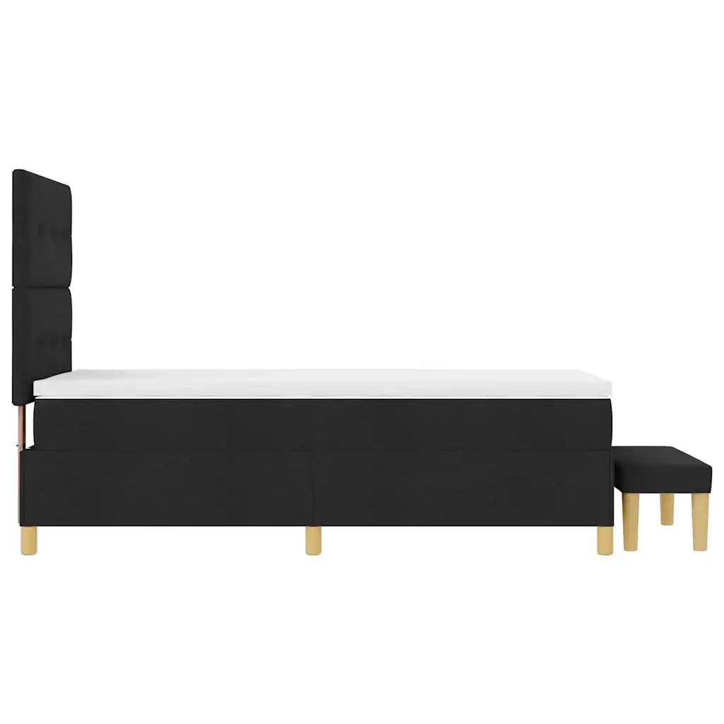 Letto a molle con cuscino Nero 200 x 100 cm Tessuto 3344277