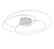Plafoniera LED, metallo, bianco opaco, 80x14,5x65 cm, Gale