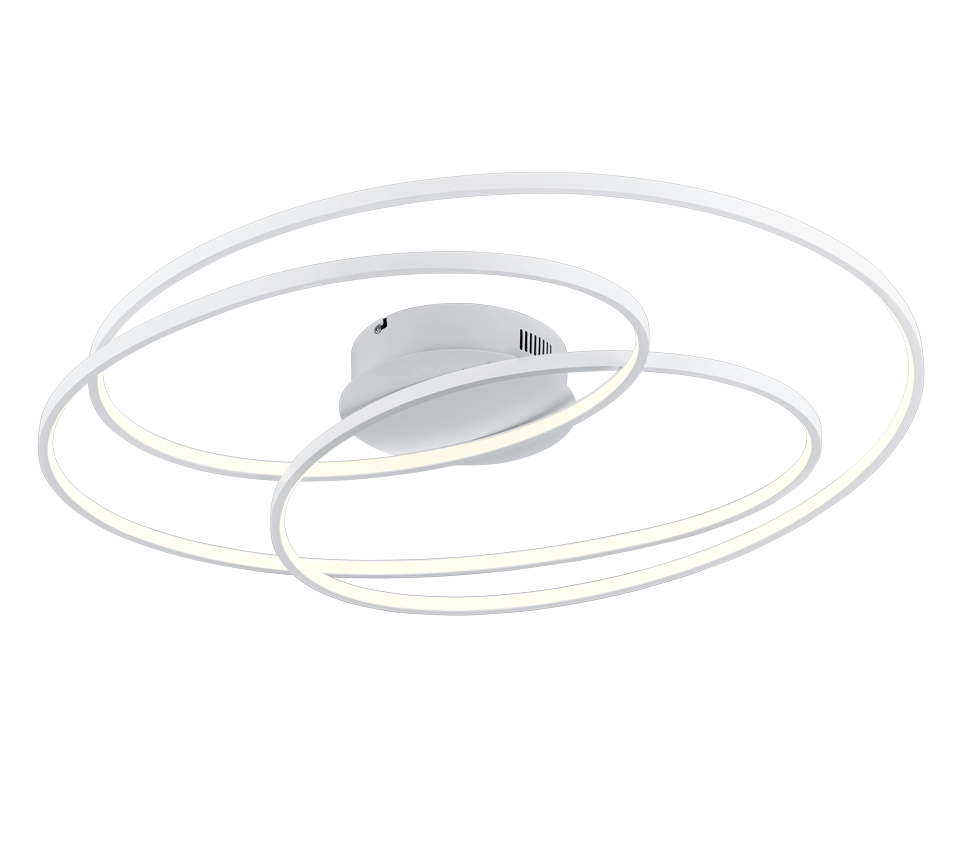 Plafoniera LED, metallo, bianco opaco, 80x14,5x65 cm, Gale