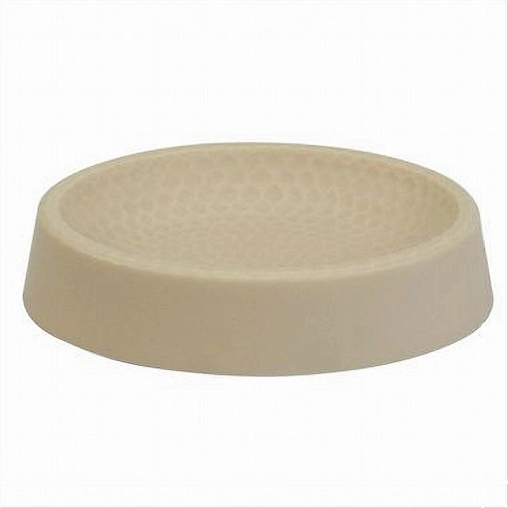 Trade Shop - Piattino Per Sapone Beige Lavorato Portasaponetta Moderno Accessorio Bagno 79792 -
