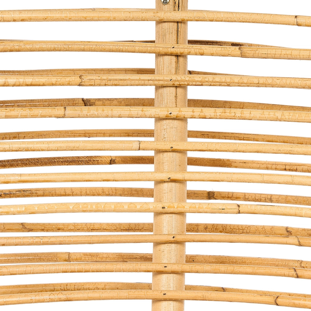 Divano a 2 posti in rattan naturale Beige chiaro Cuscino in cotone Resistenza media Indoor Outdoor Stile Boho Giardino Patio Balcone