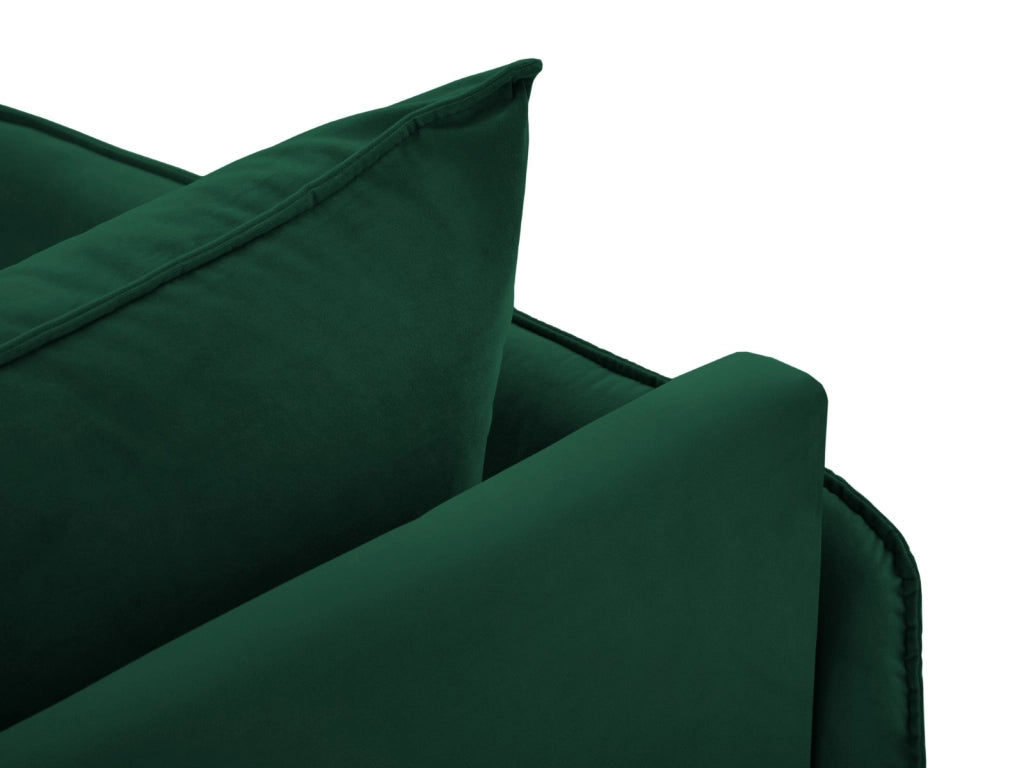 Cosmopolitan Design - Chaise longue sinistra "Vienna" in velluto verde bottiglia 