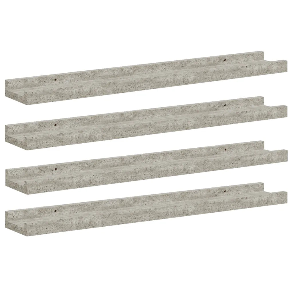 Mensole da Parete 4 pz Grigio Cemento 60x9x3 cm cod mxl 33276