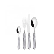 MELODIA Ghiera Cromata, Posate Set 24 Pz, Scatola Compact, Casa
