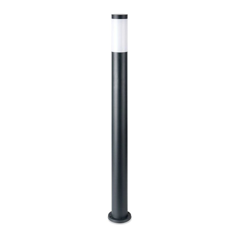 Lampioncino Piantana LED da Giardino 110cm con Portalampada E27 (max 60W) in Acciaio Inossidabile Grigio IP44 SKU 8963