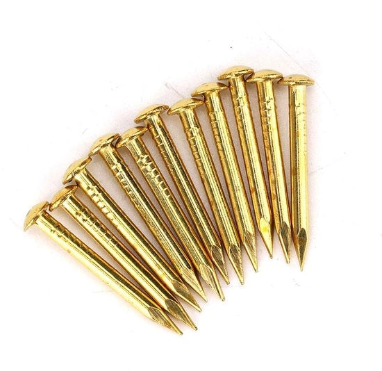 Razze per tappi 100 pezzi - Ottone - Capo rotondo - Funzione di fissaggio - Materiale di alta qualità - Installazione semplice - Spilli