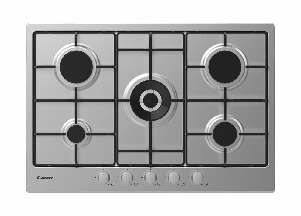 Candy Idea CHW74WX Acciaio inox Da incasso 75 cm Gas 5 Fornello(i)