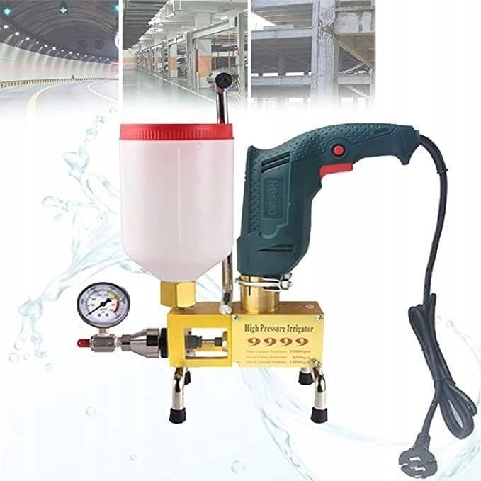 Pompa Iniezione Alta Pressione PI-PUMP 9999 – 15000 PSI, 910W | Per Iniezioni Cemento e Sigillatura Fessure