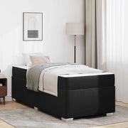 Struttura del letto con materasso Nero 80 x 200 cm Tessuto
