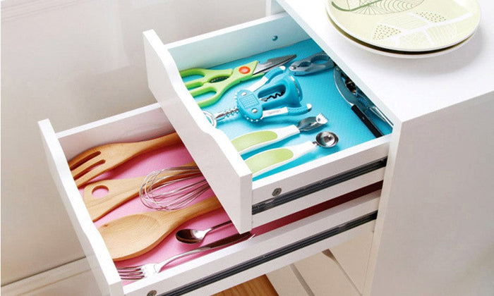 Set 3 Tappetini 20x45 cm per Frigorifero Anti Muffa e Cattivi Odori