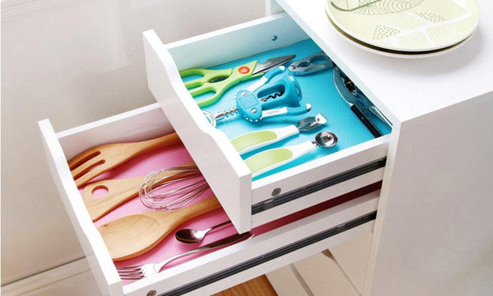 Set 3 Tappetini 20x45 cm per Frigorifero Anti Muffa e Cattivi Odori