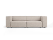 Cosmopolitan Design - Divano "Arendal" 3 posti in ciniglia con effetto a coste beige scuro 