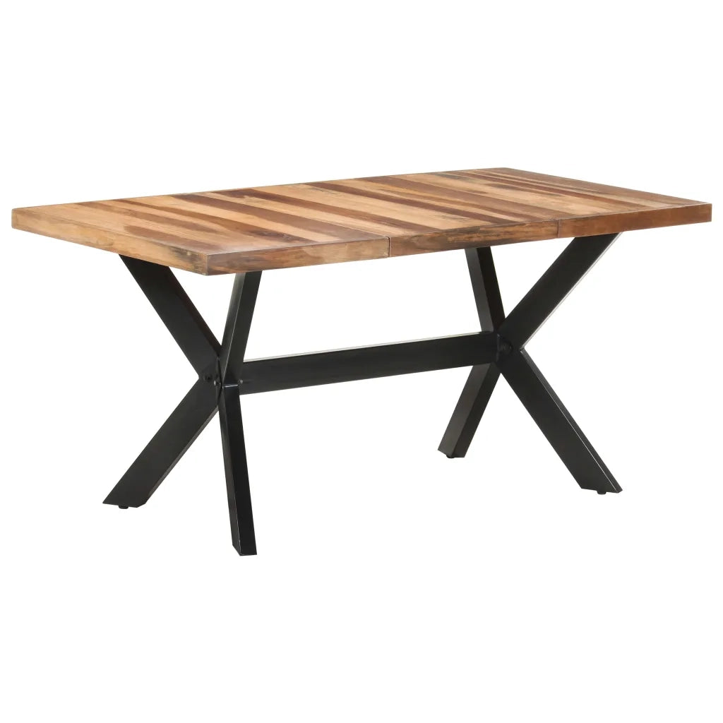 Tavolo da Pranzo 160x80x75 cm Legno Massello con Finitura Miele cod mxl 11951