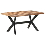 Tavolo da Pranzo 160x80x75 cm Legno Massello con Finitura Miele cod mxl 11951