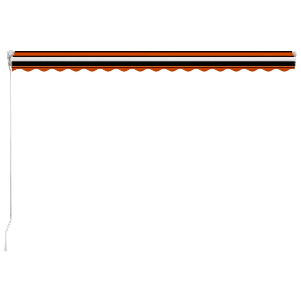 Tenda da Sole Retrattile Manuale-Tenda parasole per Patio 400x300 cm Arancione e Marrone