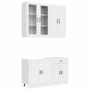 Unità Cucina PORTO 4 pcs Bianco Lucido Legno ingegnerizzato 3438349