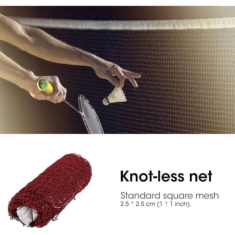 Trade Shop - Rete Da Badminton Portatile Regolabile 610x76cm Pieghevole Per Interni Esterni -